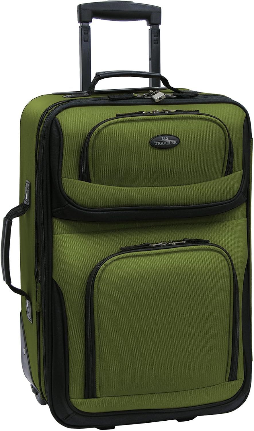 2-piece soft luggage set with expandable design and skate wheels