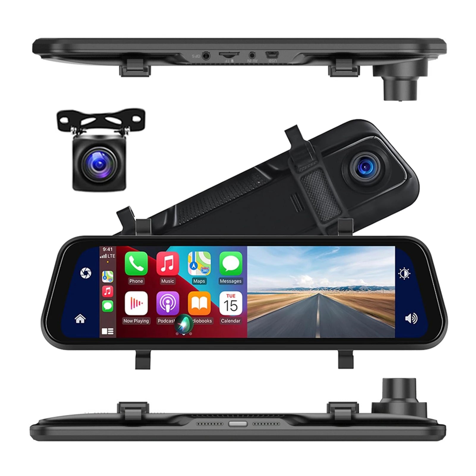 Ultra HD Mirror Dashcam - Wireless CarPlay & Android Auto
