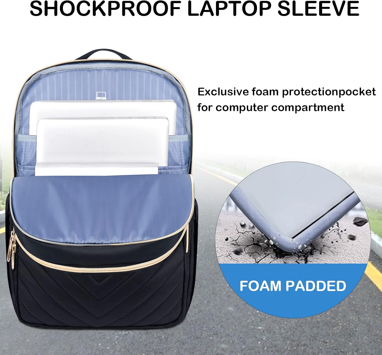 Lightweight Waterproof Laptop Backpack with USB Port – Compatible with 15.6"