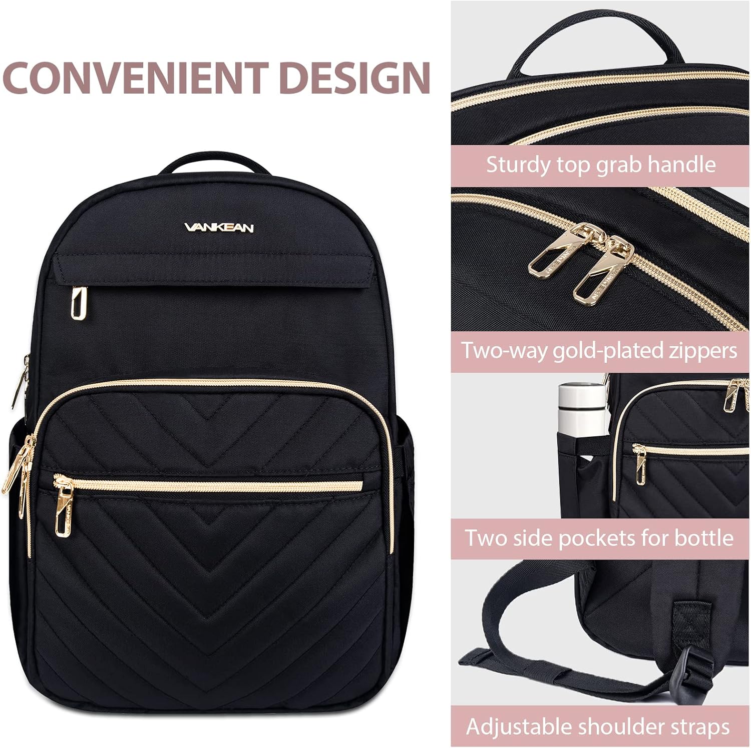 Lightweight Waterproof Laptop Backpack with USB Port – Compatible with 15.6"