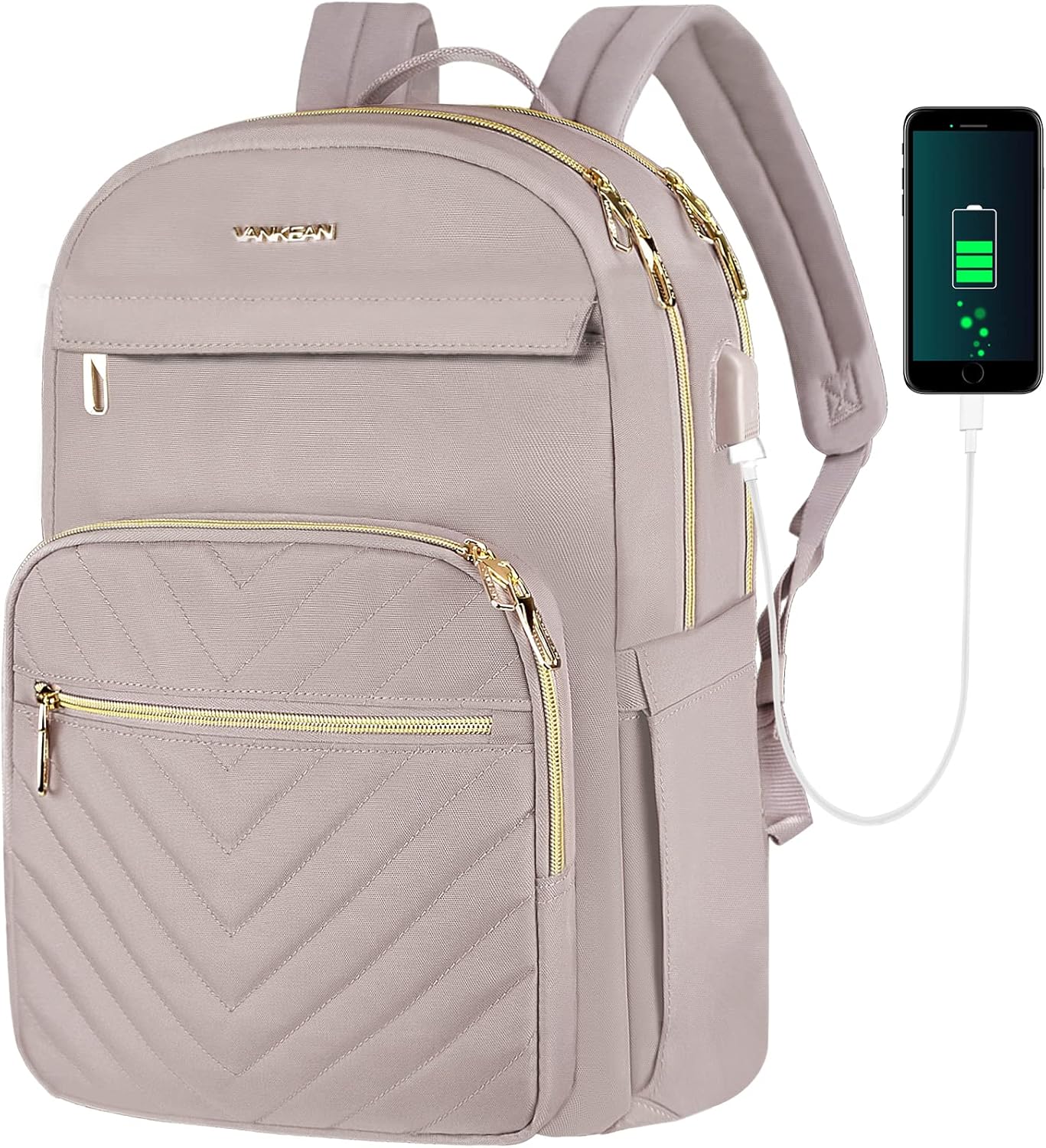 Lightweight Waterproof Laptop Backpack with USB Port – Compatible with 15.6"