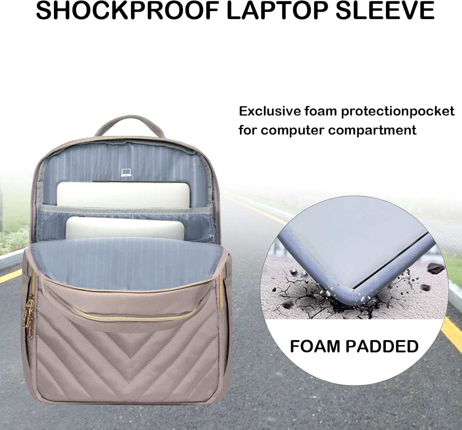 Lightweight Waterproof Laptop Backpack with USB Port – Compatible with 15.6"
