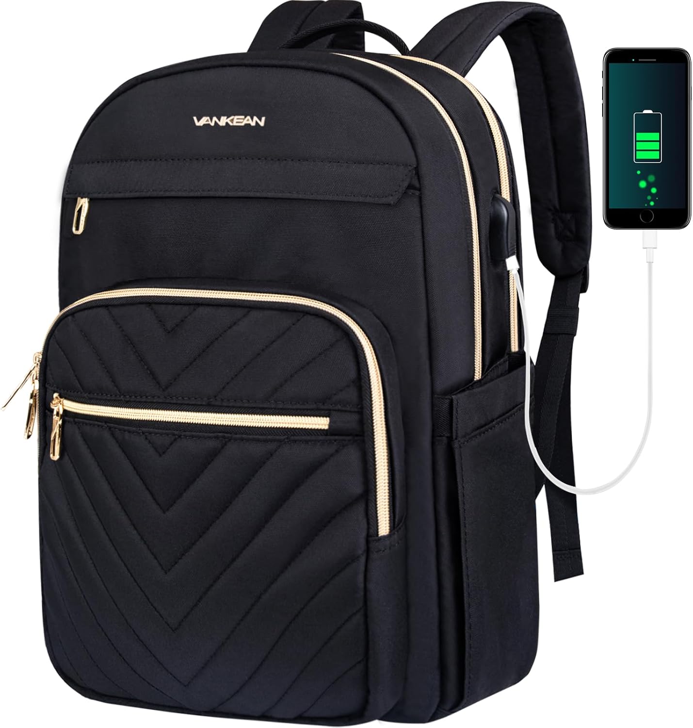 Lightweight Waterproof Laptop Backpack with USB Port – Compatible with 15.6"