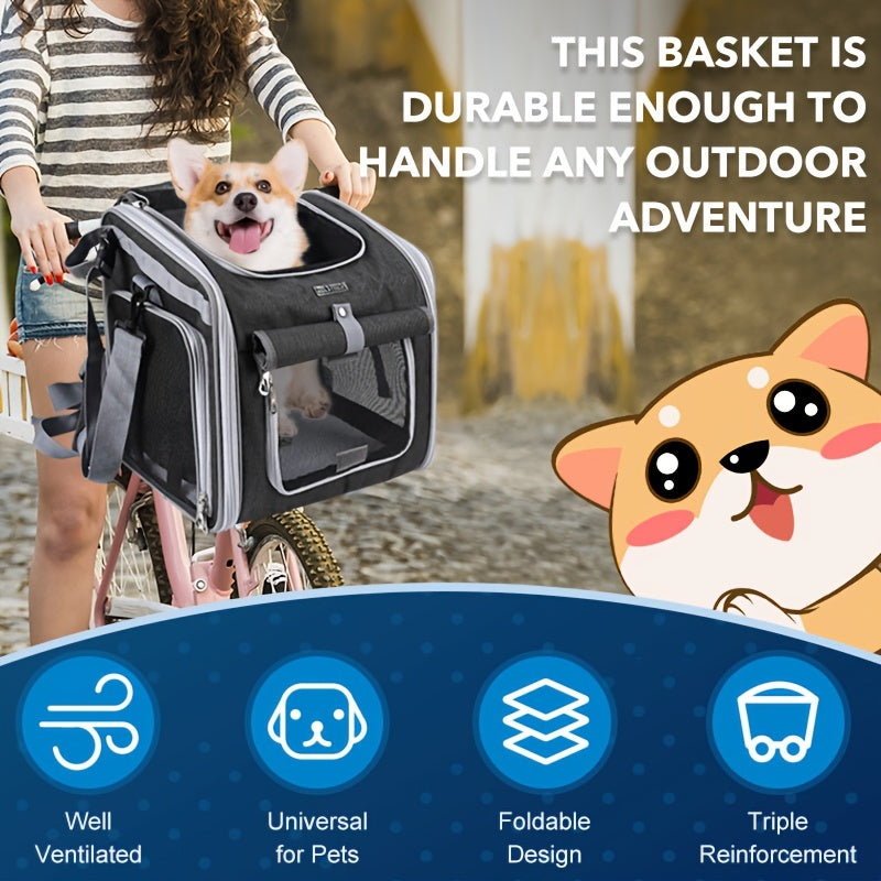 Expandable Bicycle Basket for Pets