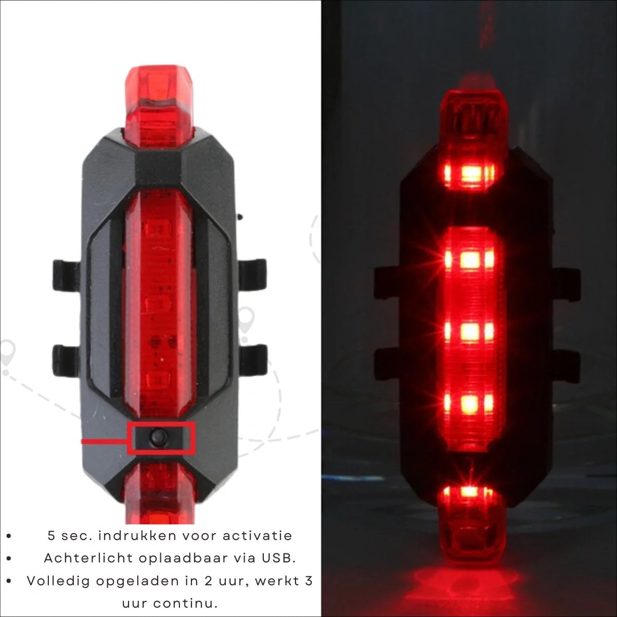 VoltBeam USB Bicycle Light Set – Safety and Convenience with Rechargeable Batteries