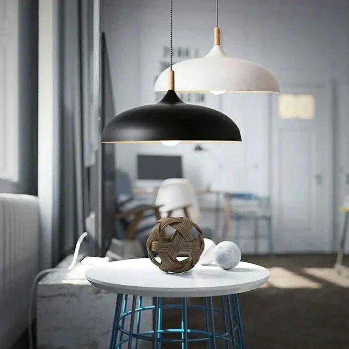 Scandinavian Oak Ceiling Lamp | Modern and Energy-Efficient