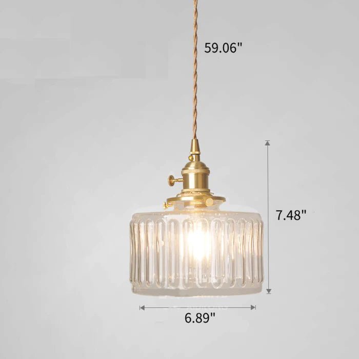 Ottilia Elegance Pendant Light - Adjustable Vintage Glass Chic