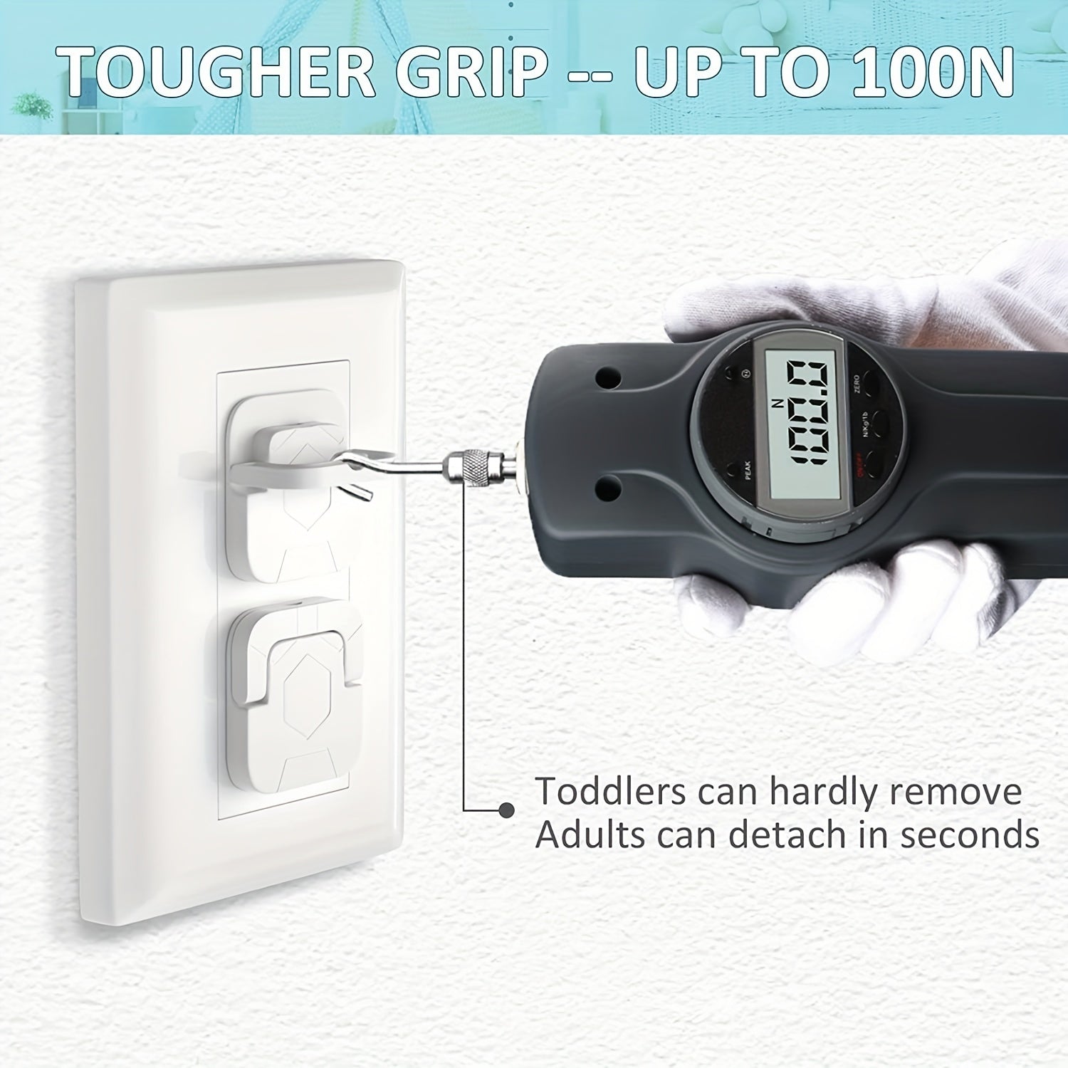 Child Safety Socket Protectors - Concealed Handle | 12 Pieces