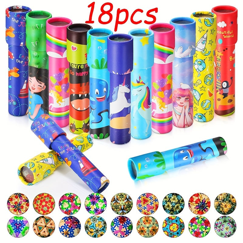 18 Pieces Vintage Spinning Kaleidoscope Toy