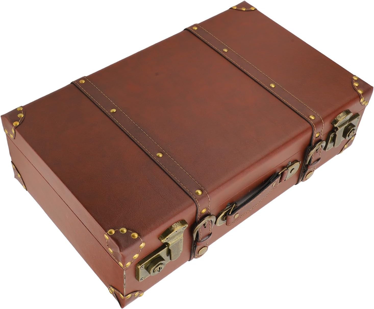 Vintage Leather Overnight Cabin Case with Alloy Lock – Heritage Brown