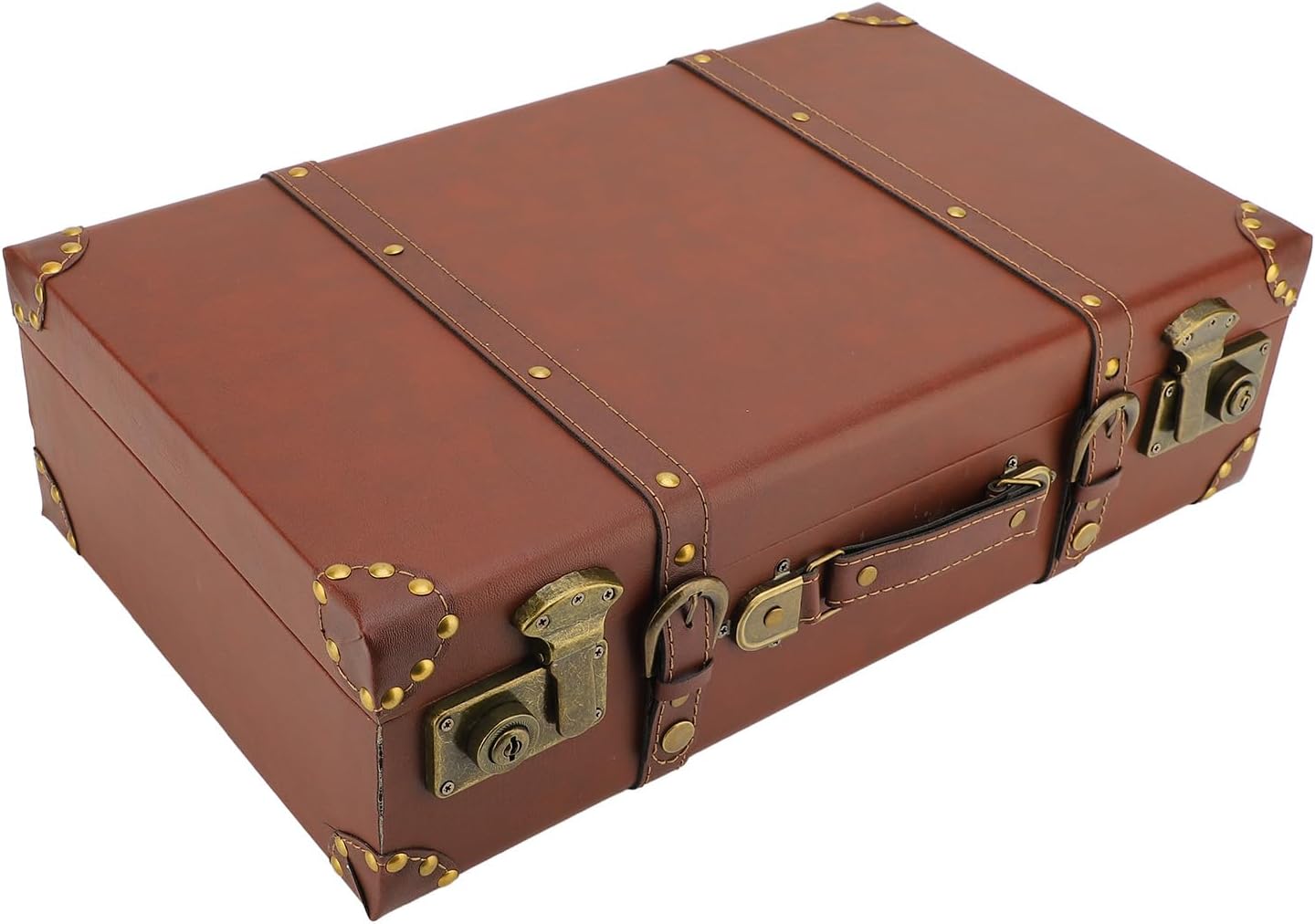 Vintage Leather Overnight Cabin Case with Alloy Lock – Heritage Brown