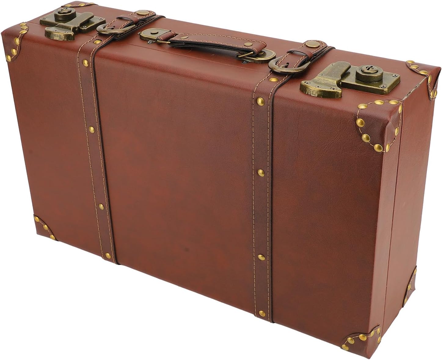 Vintage Leather Overnight Cabin Case with Alloy Lock – Heritage Brown