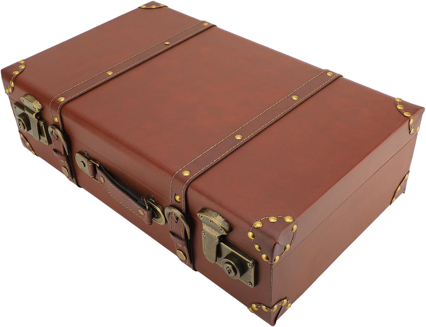 Vintage Leather Overnight Cabin Case with Alloy Lock – Heritage Brown