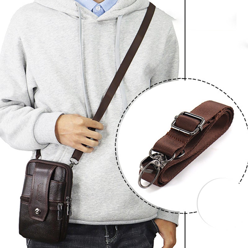 Vintage Men's Crossbody Waist Bag - Leather