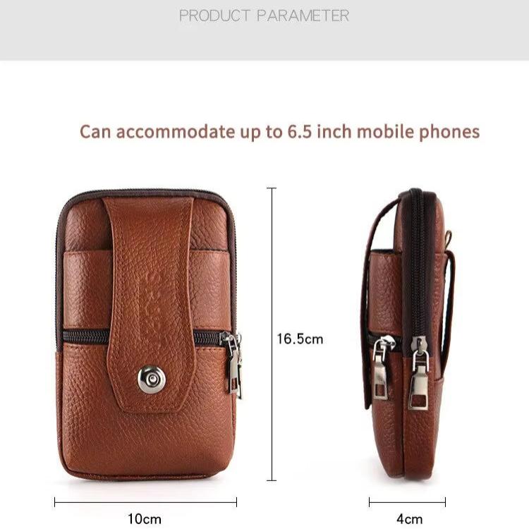 Vintage Men's Crossbody Waist Bag - Leather