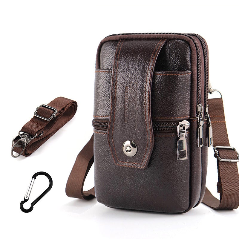 Vintage Men's Crossbody Waist Bag - Leather