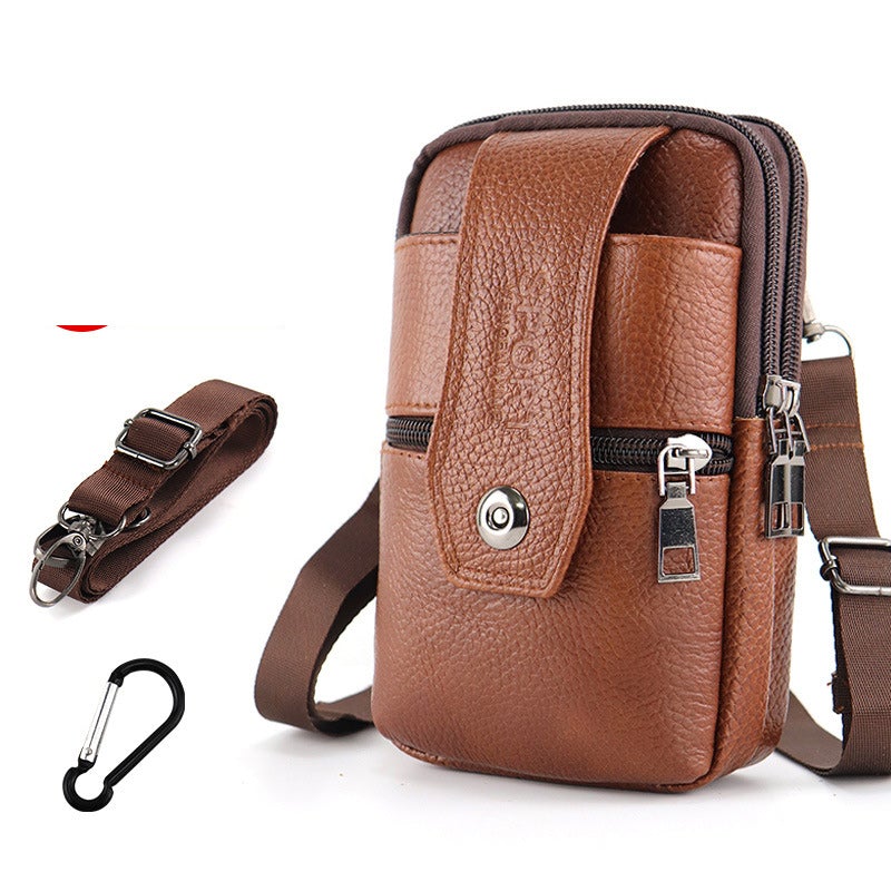 Vintage Men's Crossbody Waist Bag - Leather