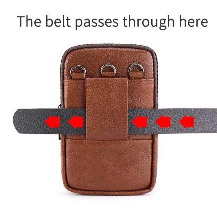 Vintage Men's Crossbody Waist Bag - Leather