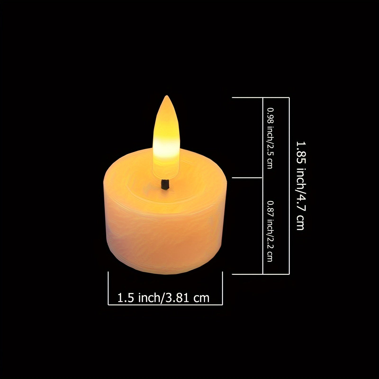 Safe Flameless Tealight Set - Remote Control & Dimmable Timer