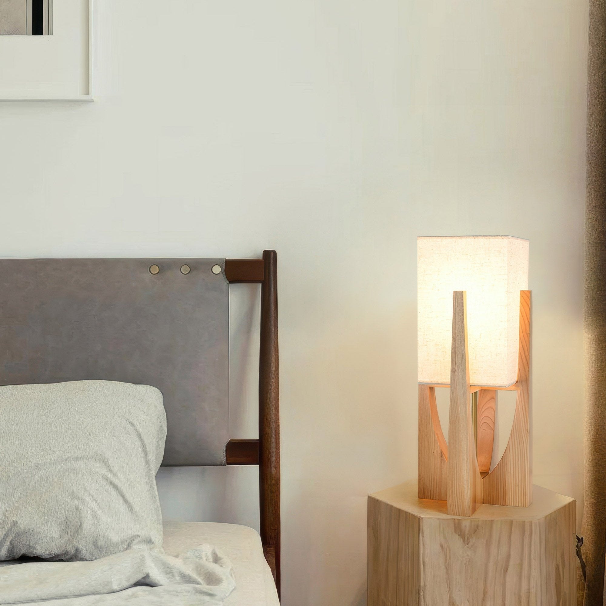 Walnut Wood Floor Lamp | Minimalist & Atmospheric