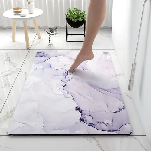 AquaArt Luxe Bath Mat - Water Absorbent and Quick Drying