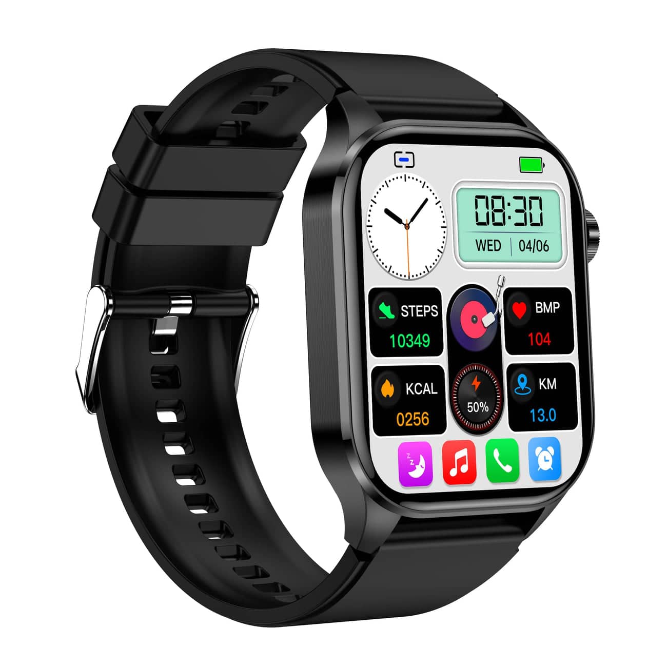 Smartwatch for Health & Fitness – ECG, Blood Pressure, Heart Rate Monitoring – Compatible with iOS & Android
