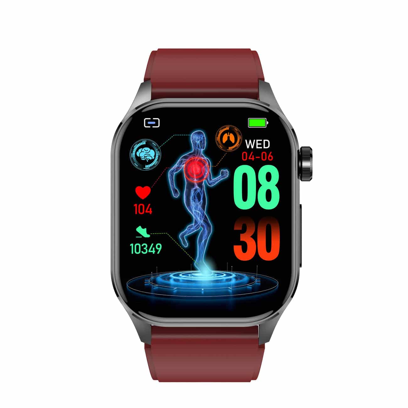 Smartwatch for Health & Fitness – ECG, Blood Pressure, Heart Rate Monitoring – Compatible with iOS & Android