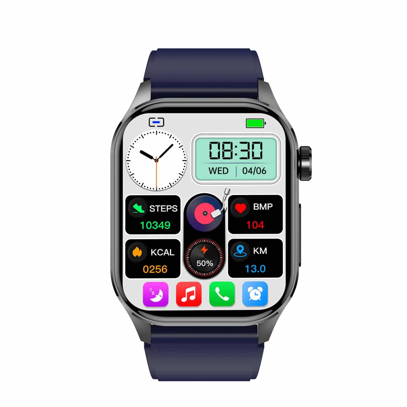 Smartwatch for Health & Fitness – ECG, Blood Pressure, Heart Rate Monitoring – Compatible with iOS & Android