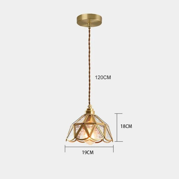 Classic Stained Glass Pendant Lamp | Vintage Stained Glass Pendant Lamp Brass Metal LED E27 110-240V Vibrant Colour Accents Timeless Vintage Style Elegant Finish Lighting 5-10m²