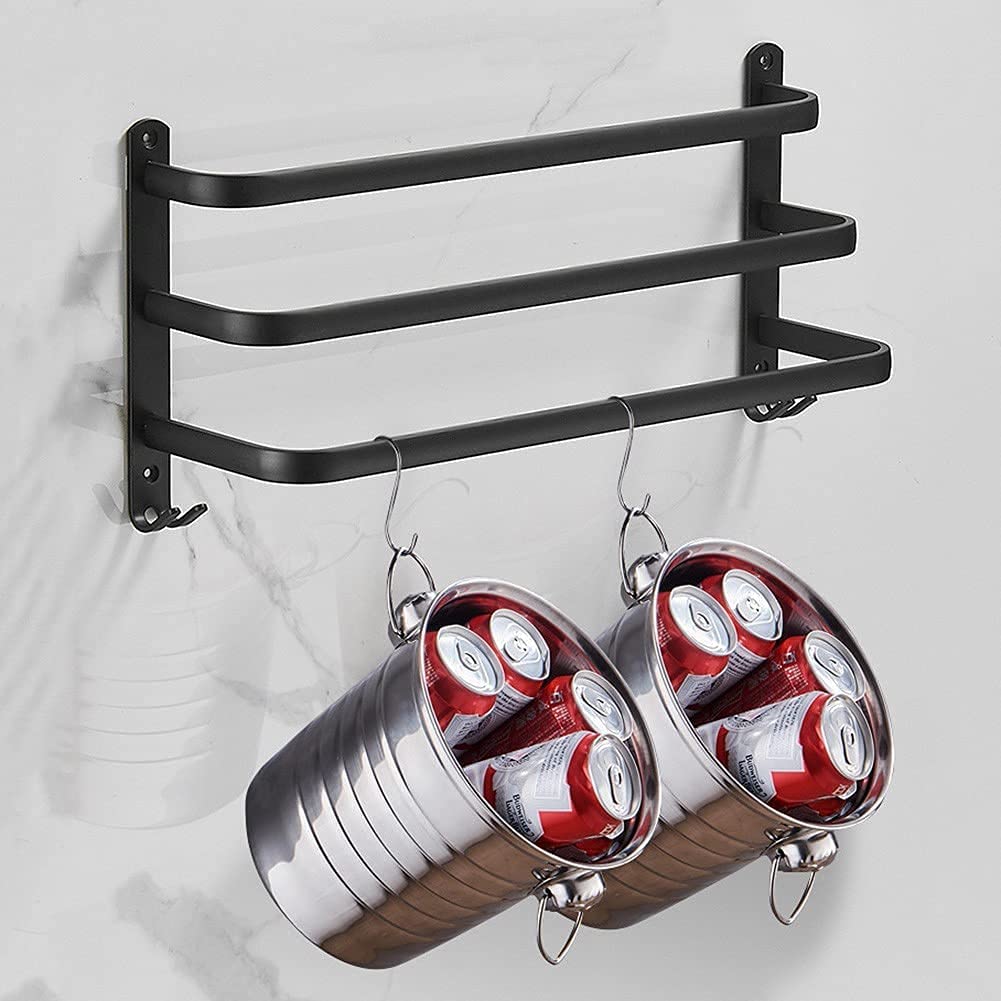 Bathroom Storage Shelf - FlexRack Wall-Mounted Towel Holder