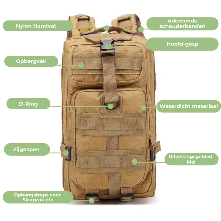 Waterproof Tactical Backpack - Versatile and Spacious