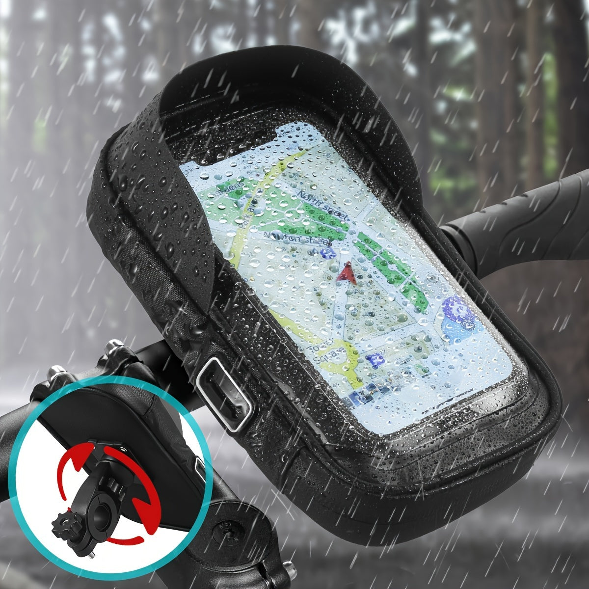 Waterproof Phone Holder for Bicycle and Motorcycle | 360° Rotatable
