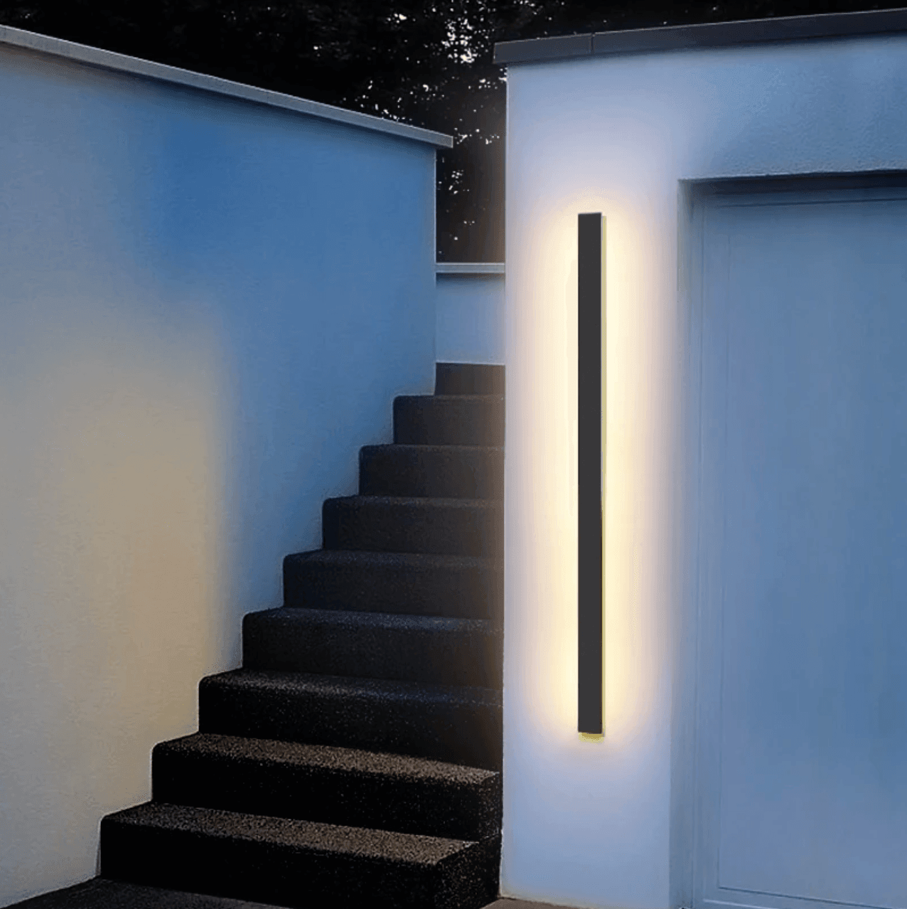 Sleek Vertical LED Wall Light – Weather-Resistant Outdoor Elegance