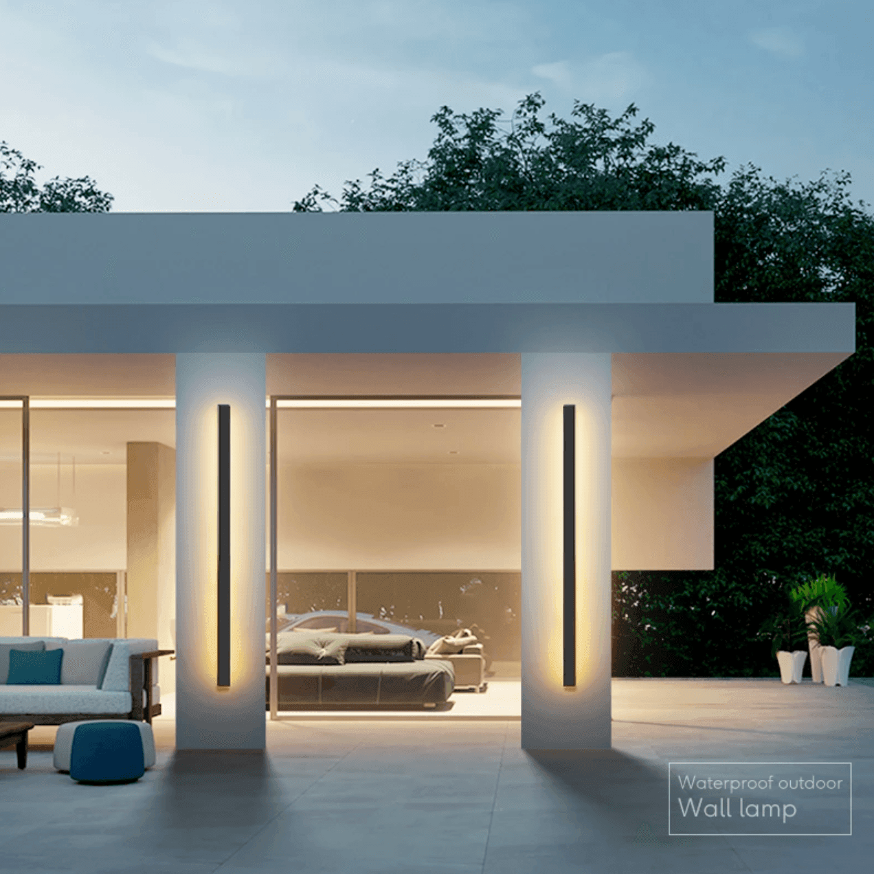 Sleek Vertical LED Wall Light – Weather-Resistant Outdoor Elegance