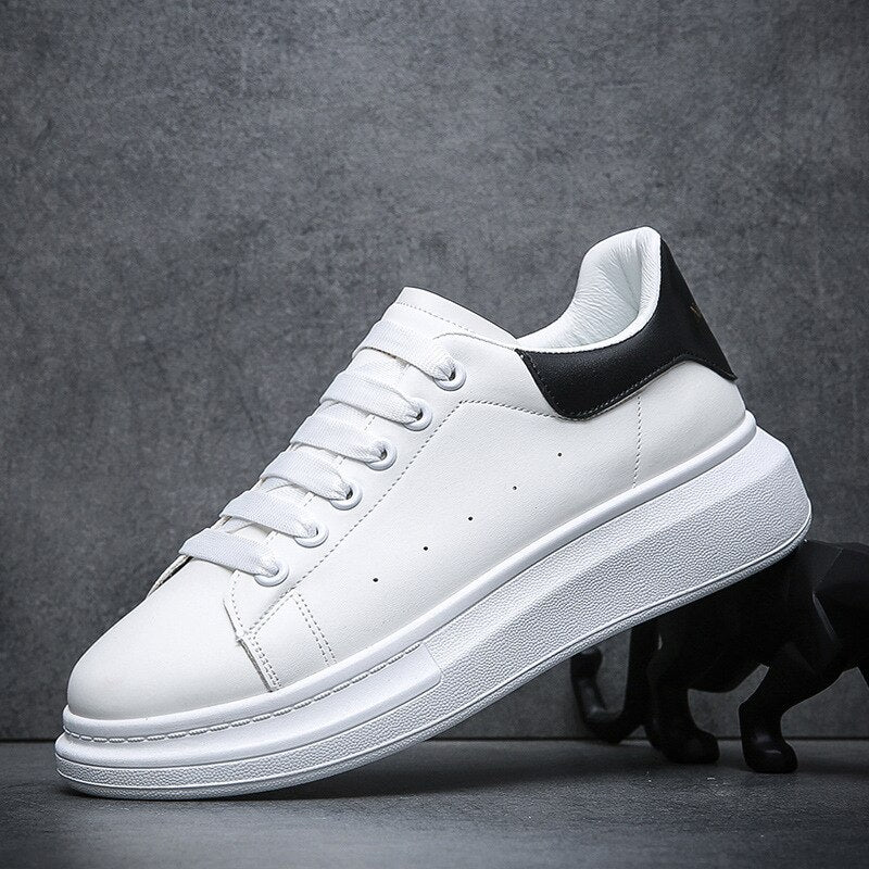 White Sneakers for Men | Comfortable Thick Sole | Timeless Design