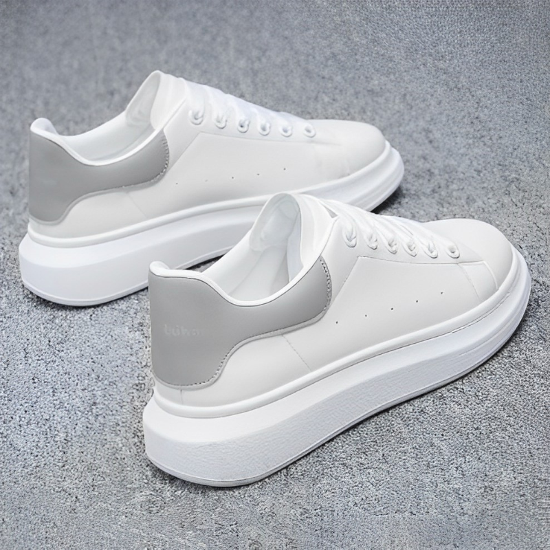 White Sneakers for Men | Comfortable Thick Sole | Timeless Design