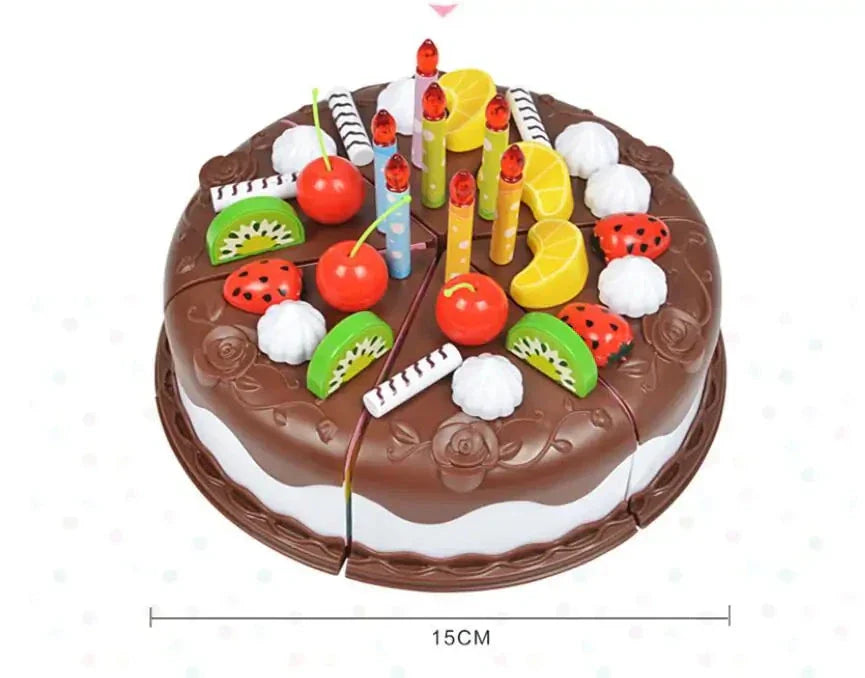 Plastic Cake Toy for Children for Counting, Cutting & Decorating