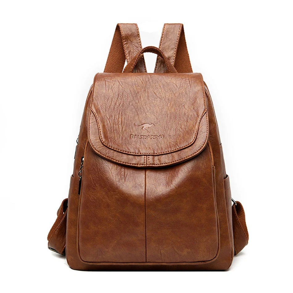 Anti-theft Mini Leather Backpack for Women