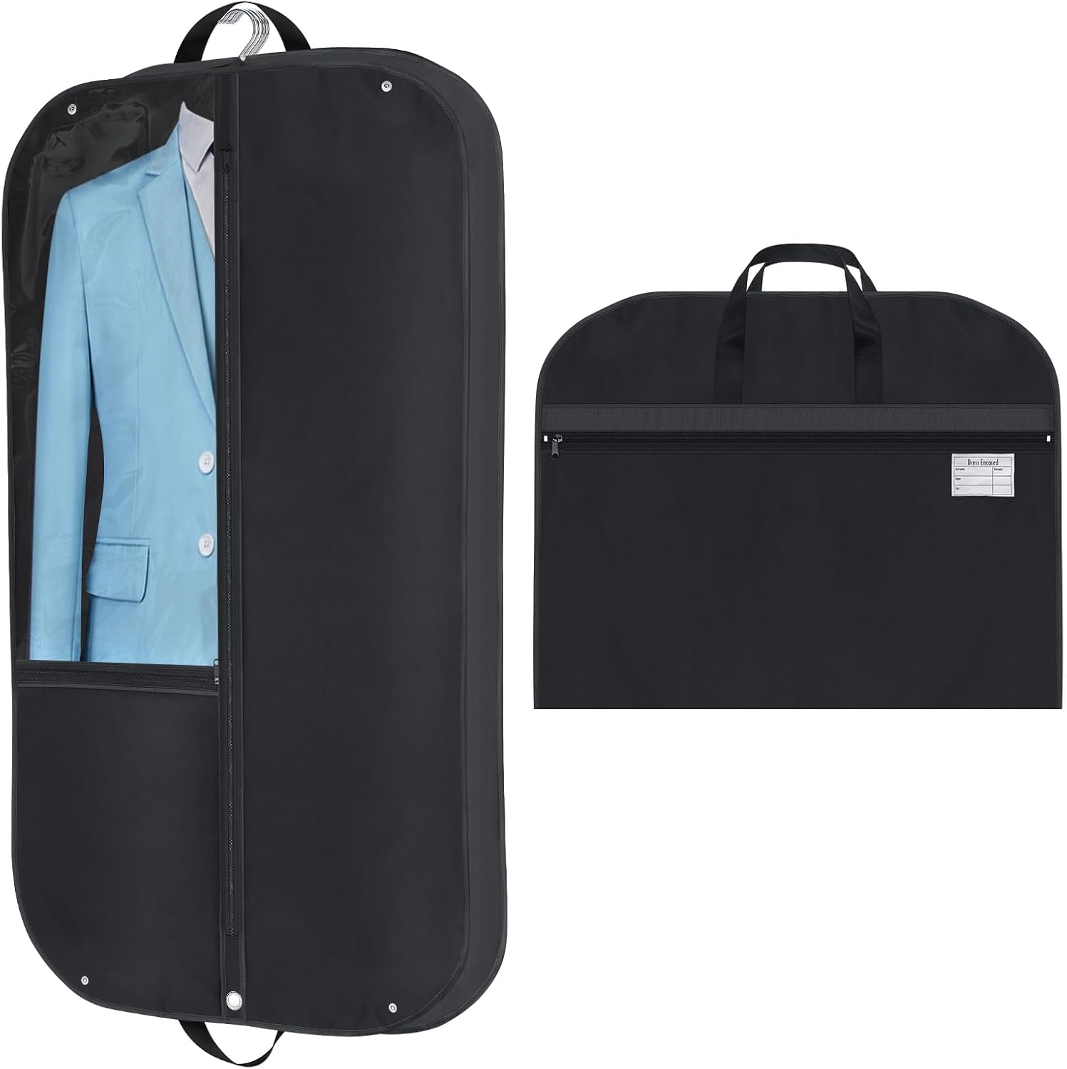 Waterproof Oxford Garment Bag – 109.2cm Suit Cover with Side Pleat and Pockets (Buy 1, Get 1 FREE)