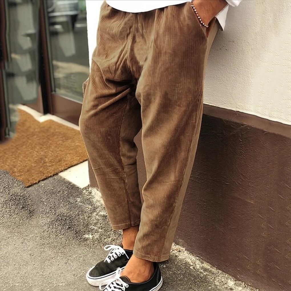 Corduroy Trousers for Men | Relaxed Fit | Soft Fabric - Spring/Autumn