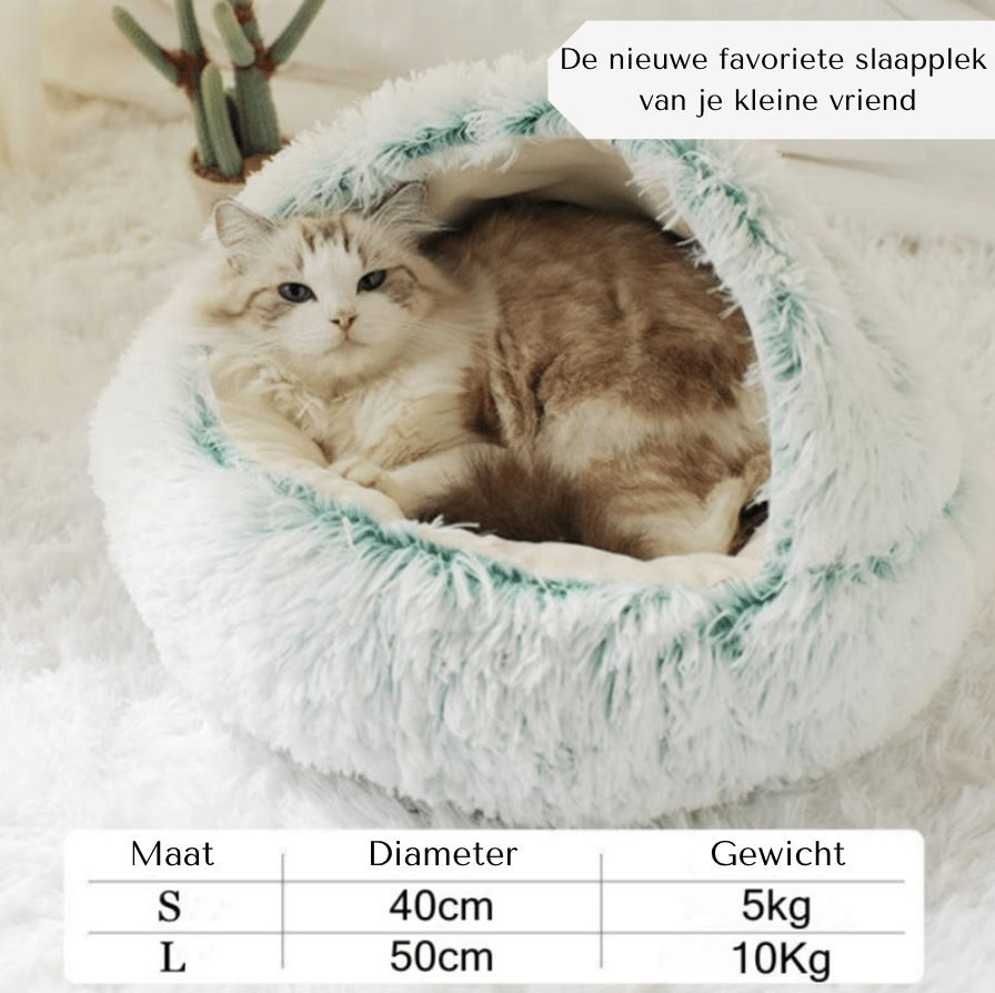 CozyHome Bed for Cats & Dogs - Warm & Safe Plush