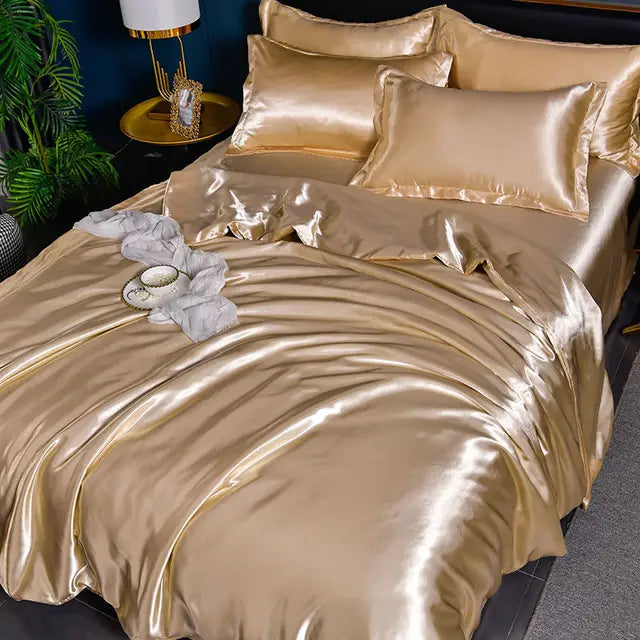 SilkSerenity Satin Duvet Cover - Luxury and Comfort