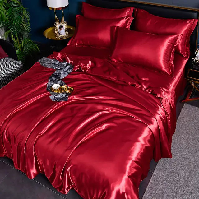 SilkSerenity Satin Duvet Cover - Luxury and Comfort