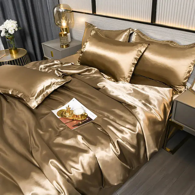SilkSerenity Satin Duvet Cover - Luxury and Comfort