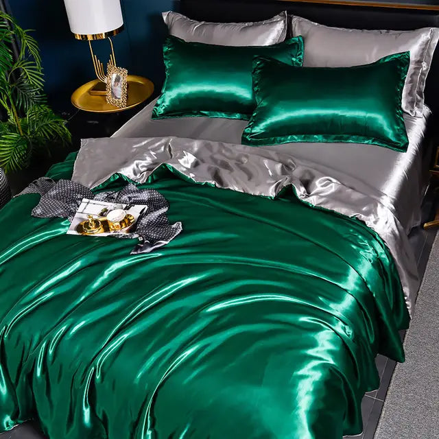 SilkSerenity Satin Duvet Cover - Luxury and Comfort