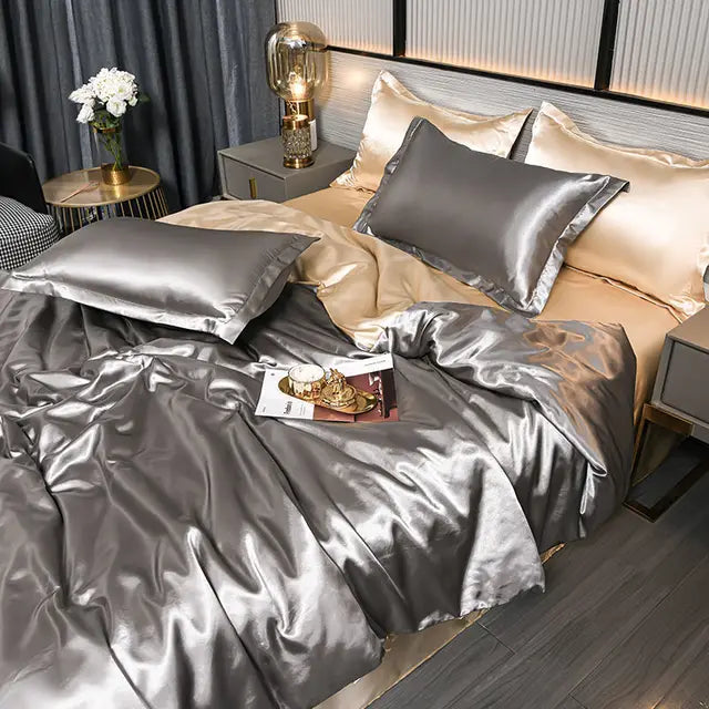 SilkSerenity Satin Duvet Cover - Luxury and Comfort