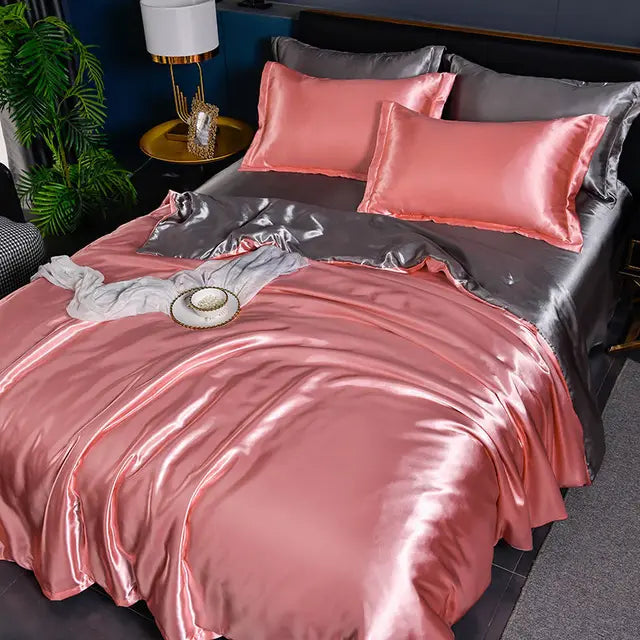 SilkSerenity Satin Duvet Cover - Luxury and Comfort
