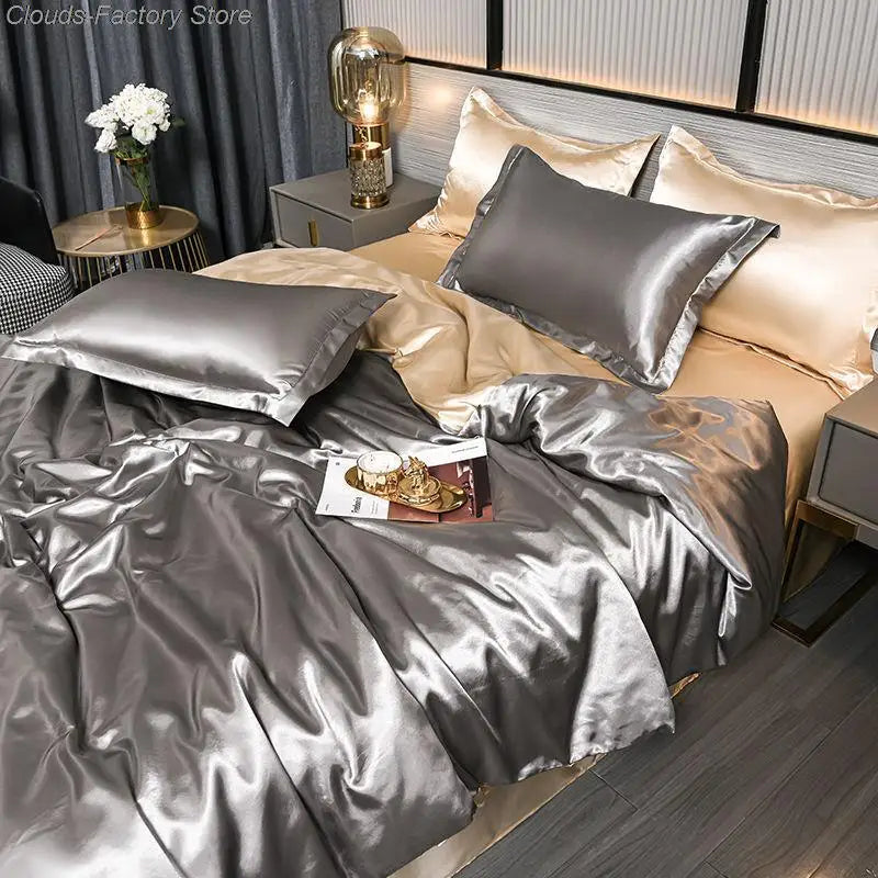 SilkSerenity Satin Duvet Cover - Luxury and Comfort
