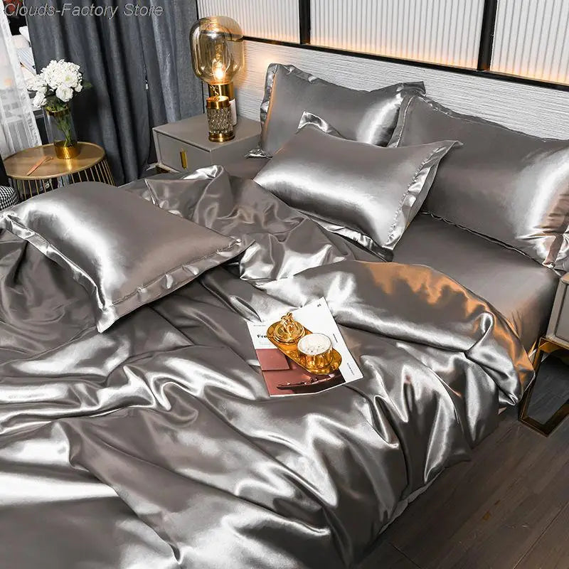 SilkSerenity Satin Duvet Cover - Luxury and Comfort