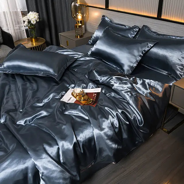SilkSerenity Satin Duvet Cover - Luxury and Comfort